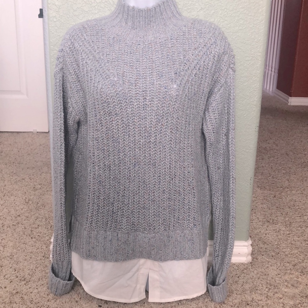 Romeo and Juliet contour mock layered sweater